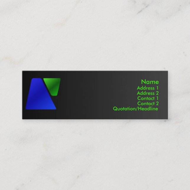 Tarjeta de perfil Trapezoide (Anverso)