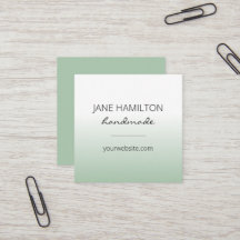 Tarjeta de perfil verde elegante profesional