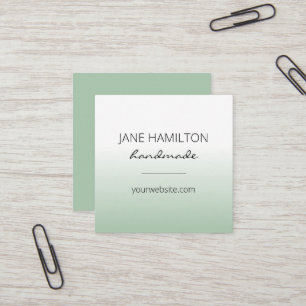 Tarjeta de perfil verde elegante profesional