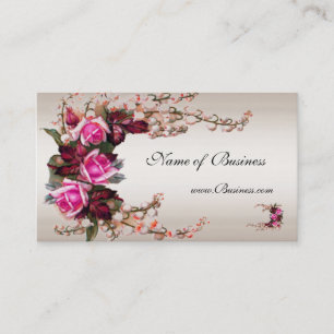 Tarjeta de perfil Vintage Cream Rosa Rosa