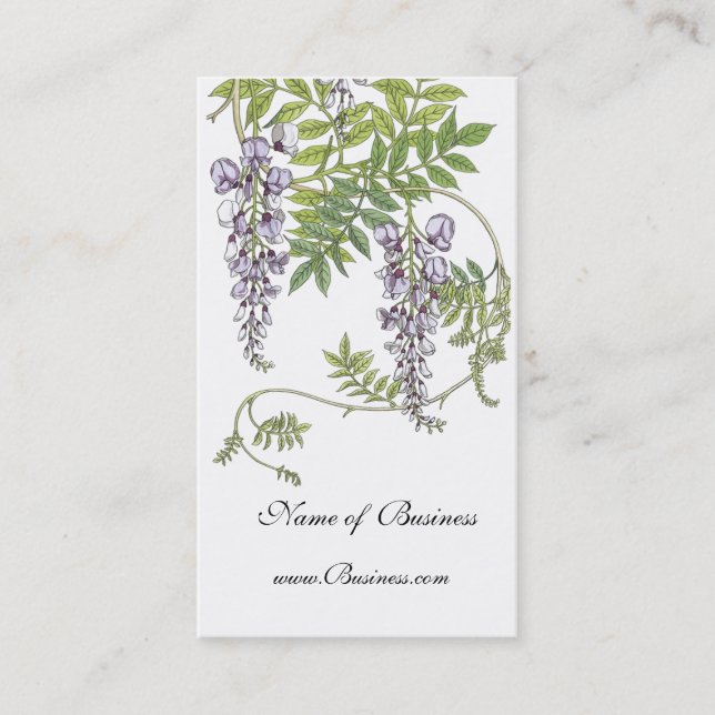 Tarjeta de perfil Vintage Lavender Blanco (Anverso)