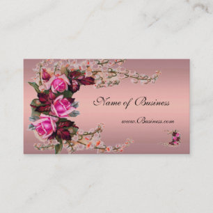 Tarjeta de perfil Vintage Musk Roses rosados 2