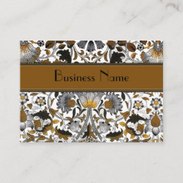 Tarjeta de perfil Vintage William Morris Brown Flo