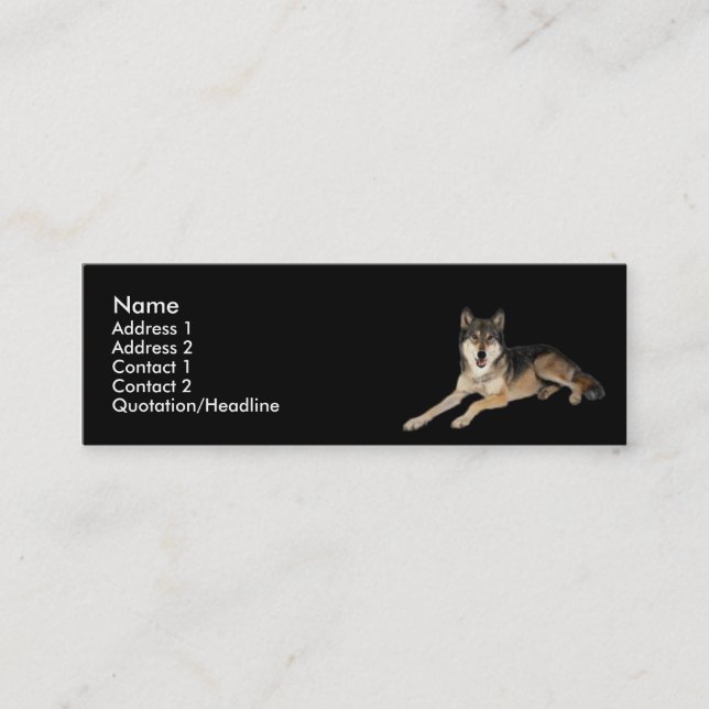 Tarjeta de perfil Wolf (Anverso)