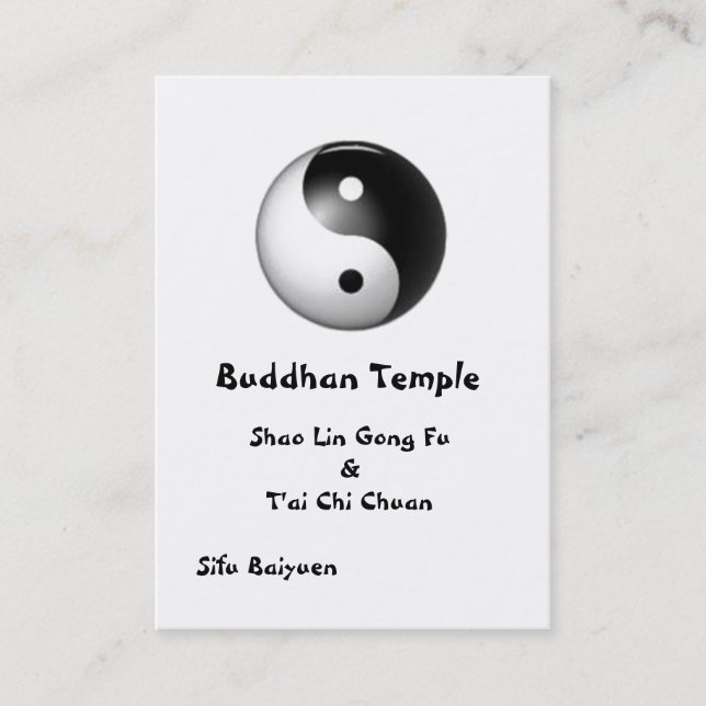 Tarjeta de perfil Yin & Yang (Anverso)