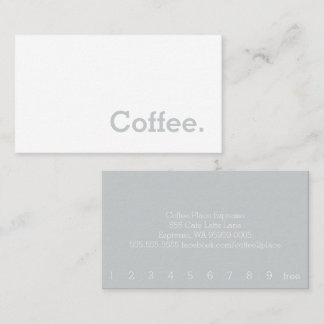 Tarjeta de perforación de café de fidelidad de Fla