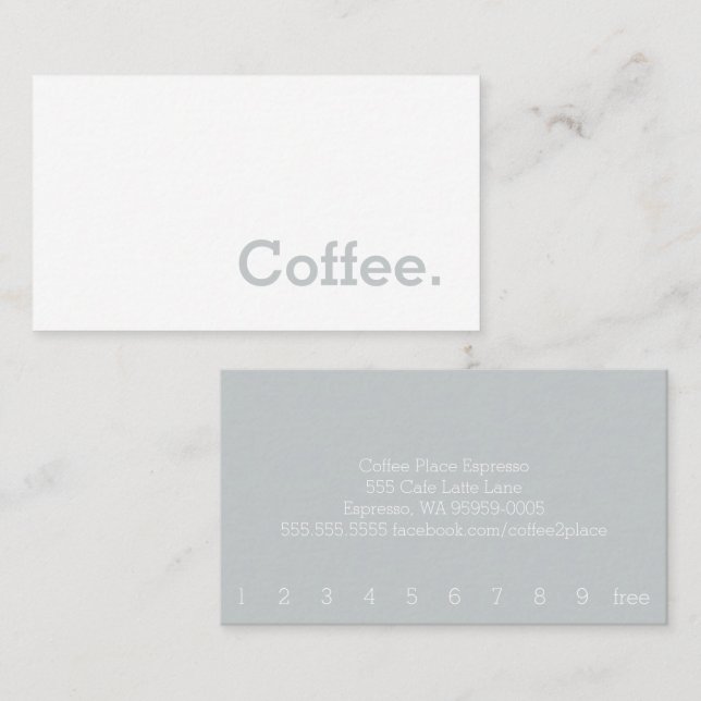 Tarjeta de perforación de café de fidelidad de Fla (Anverso / Reverso)
