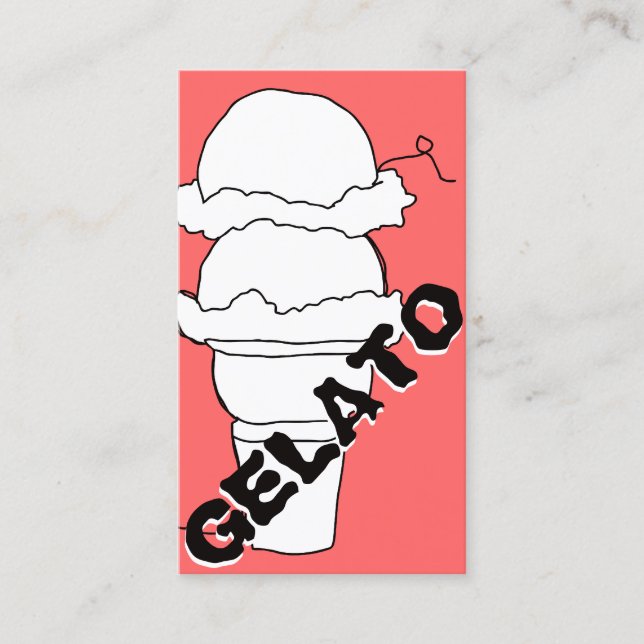 tarjeta de perforación de garabato de gelato (Anverso)
