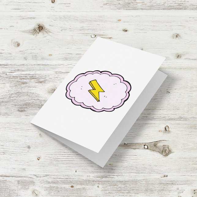 Tarjeta de perno luminoso amarillo de la nube rosa (Subido por el creador)