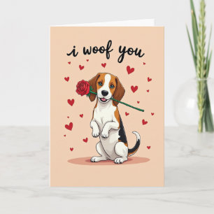 Tarjeta de Perrito Adorable 'Te Quiero Cuatro Pata