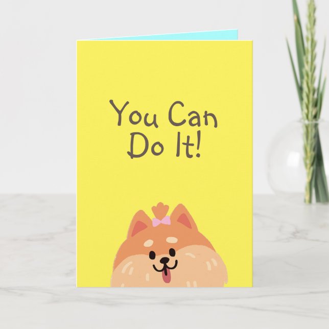 Tarjeta de Perro Adorable y Nunca Te Rindas (Anverso)