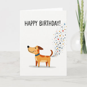 Tarjeta de perro alegre Burbujas