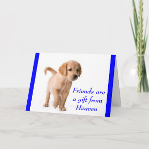 Tarjeta de perro cachorro Golden Retriever de amis