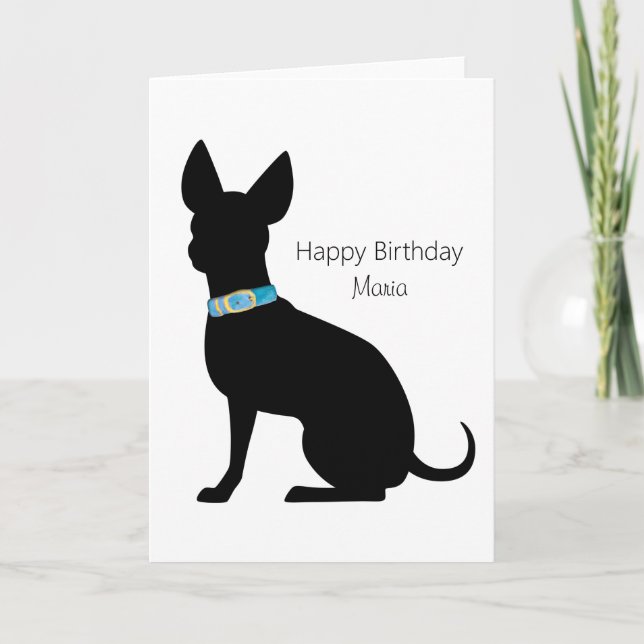 Tarjeta de perro Chihuahua Feliz Cumpleaños Person (Anverso)