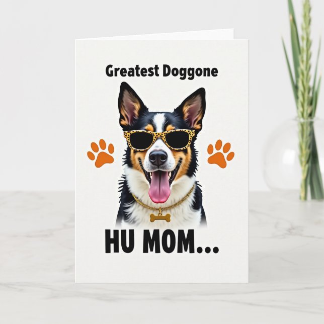 Tarjeta de perro con estampado de animal (Anverso)