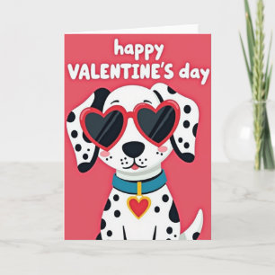 Tarjeta de perro dálmata de San Valentín