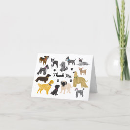 Tarjeta de perro de agradecimiento