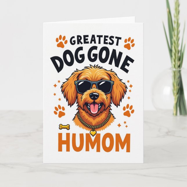 Tarjeta de Perro de Estrellas Dispersas (Anverso)