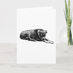 Tarjeta de perro de gazas cálidas