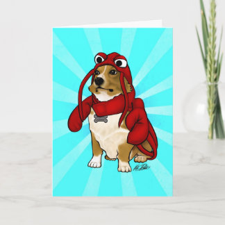Tarjeta de perro de langosta