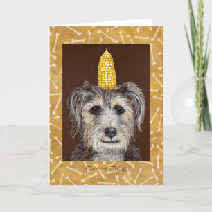 Tarjeta de perro de maíz