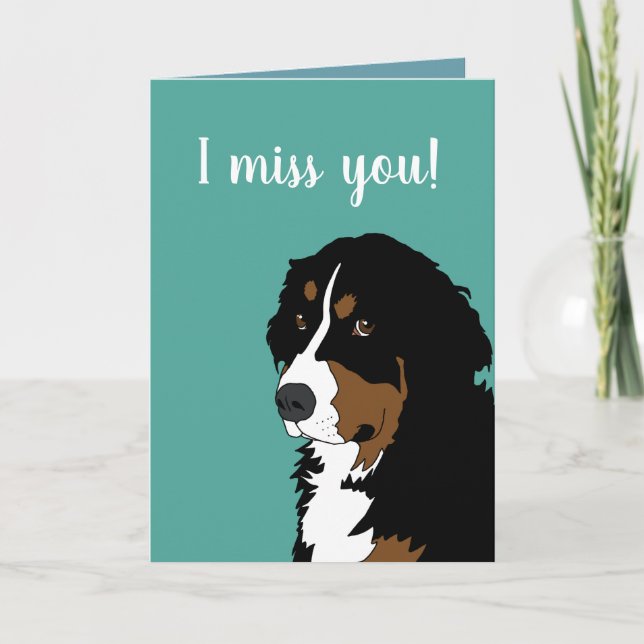 Tarjeta de perro de montaña bernés (Anverso)
