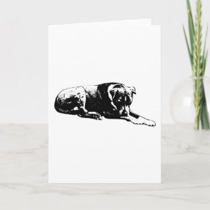 Tarjeta de perro de observación suave