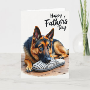 Tarjeta de perro del Día del Padre amoroso