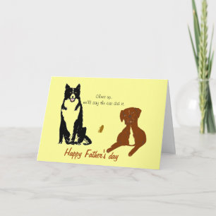 Tarjeta de perro del Día del Padre, graciosa.