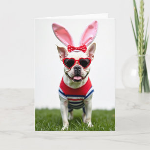 Tarjeta de Perro Divertido con Orejas