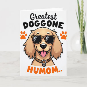 Tarjeta de perro dorado vibrante