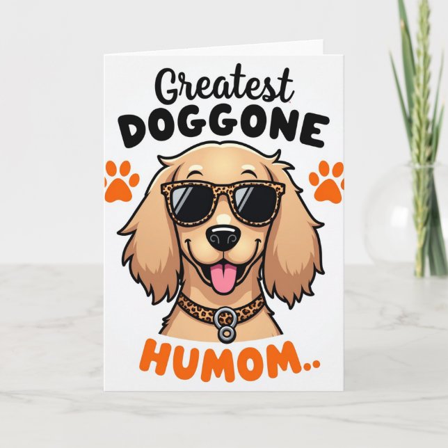 Tarjeta de perro dorado vibrante (Anverso)