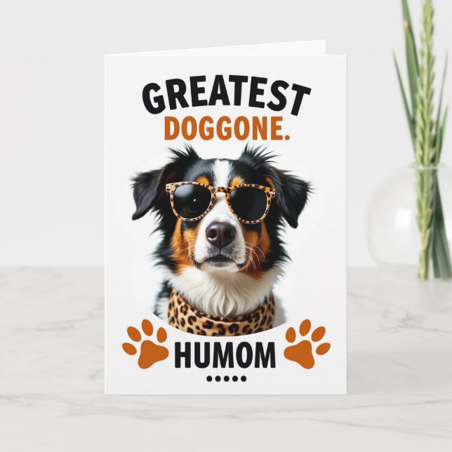 Tarjeta de perro elegante manchado (Anverso)