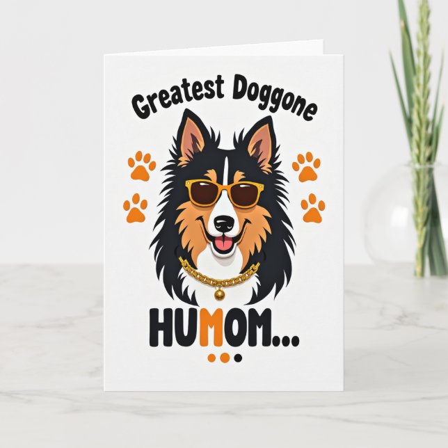 Tarjeta de perro genial de Chevron (Anverso)
