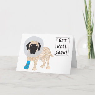 Tarjeta de perro "Get Well Dog"