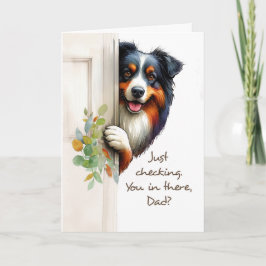 Tarjeta De Perro gracioso Día del Padre Peaking Pup