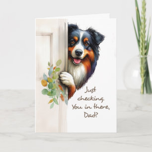 Tarjeta De Perro gracioso Día del Padre Peaking Pup