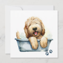 Tarjeta de perro Labradoodle