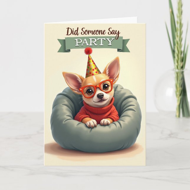 Tarjeta de Perro Lindo a Rayas (Anverso)