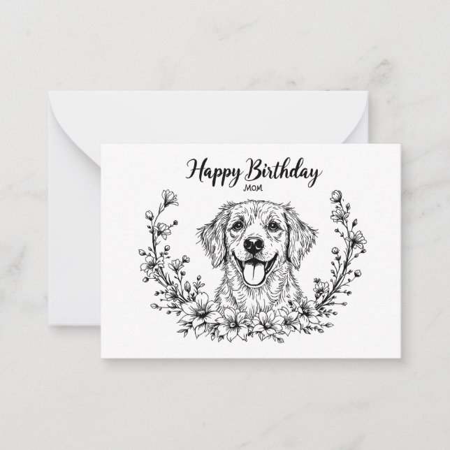 Tarjeta de perro para mamá. (Anverso)