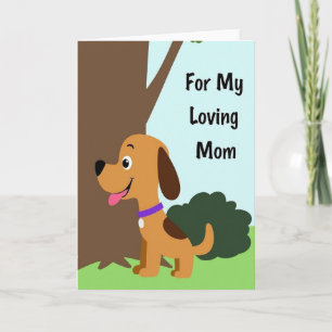 Tarjeta de Perro para Mi Madre Amorosa