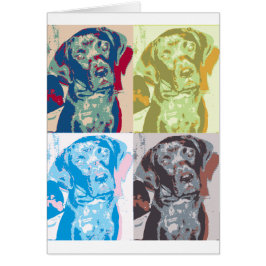 Tarjeta de perro Pop Art