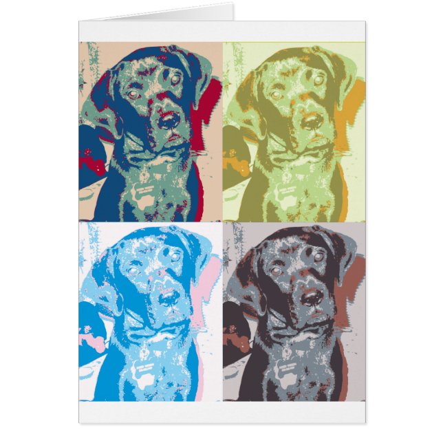 Tarjeta de perro Pop Art (Frente)