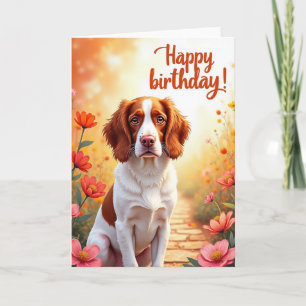 Tarjeta de perro russet dulce