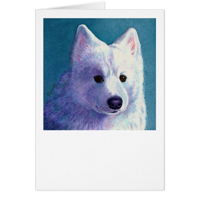 Tarjeta de perro samoyed - "Buda" (Frente)