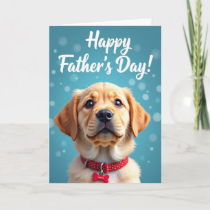 Tarjeta de perro suave para el día del padre
