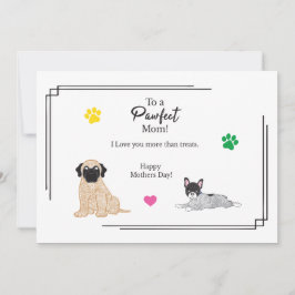 Tarjeta de perros del Día de la Madre