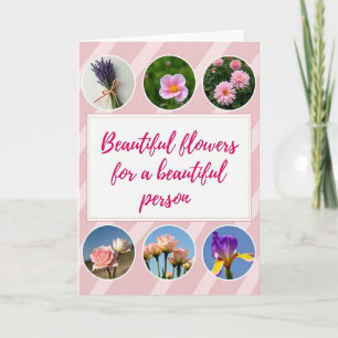 Tarjeta de Persona Hermosa Floral