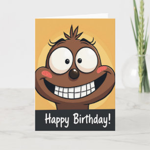 Tarjeta de personaje de dibujos animados dulces