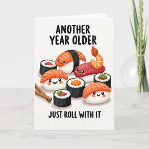 Tarjeta de personajes de comida de cumpleaños dulc